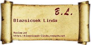 Blazsicsek Linda névjegykártya